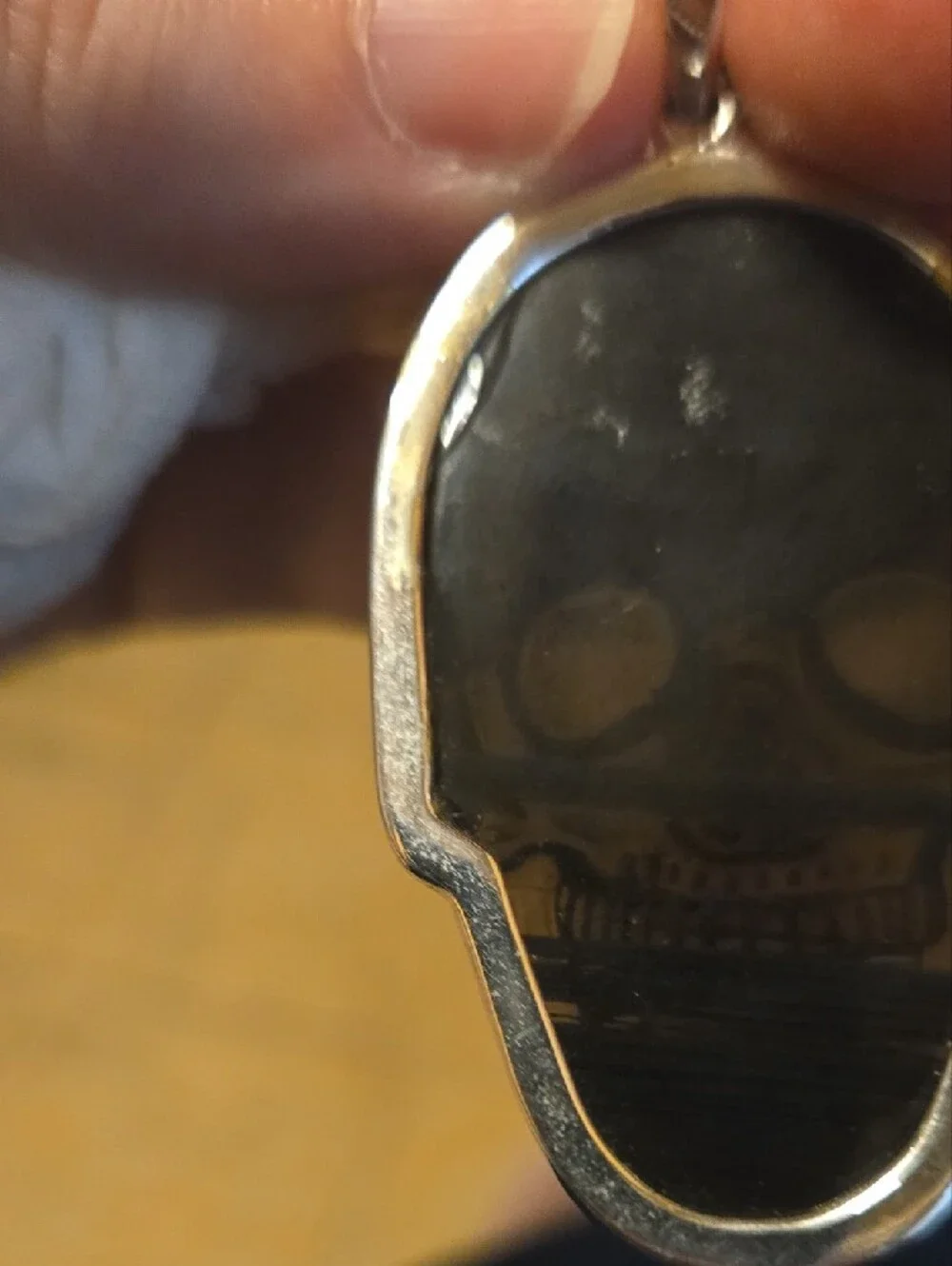 Black Skull  Pendant - Unisex Jewlery Accessory